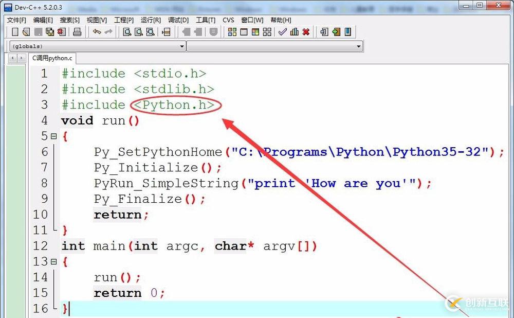 怎么在C語言項(xiàng)目中調(diào)用python