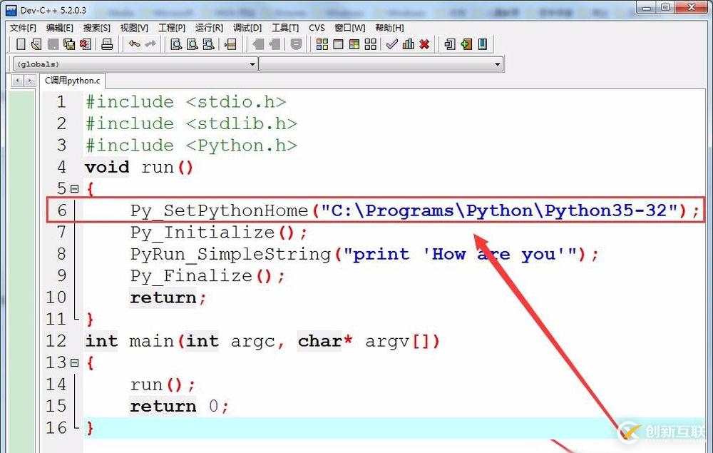 怎么在C語言項(xiàng)目中調(diào)用python