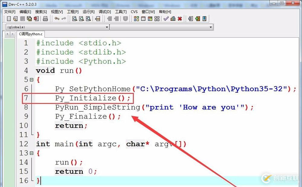 怎么在C語言項(xiàng)目中調(diào)用python