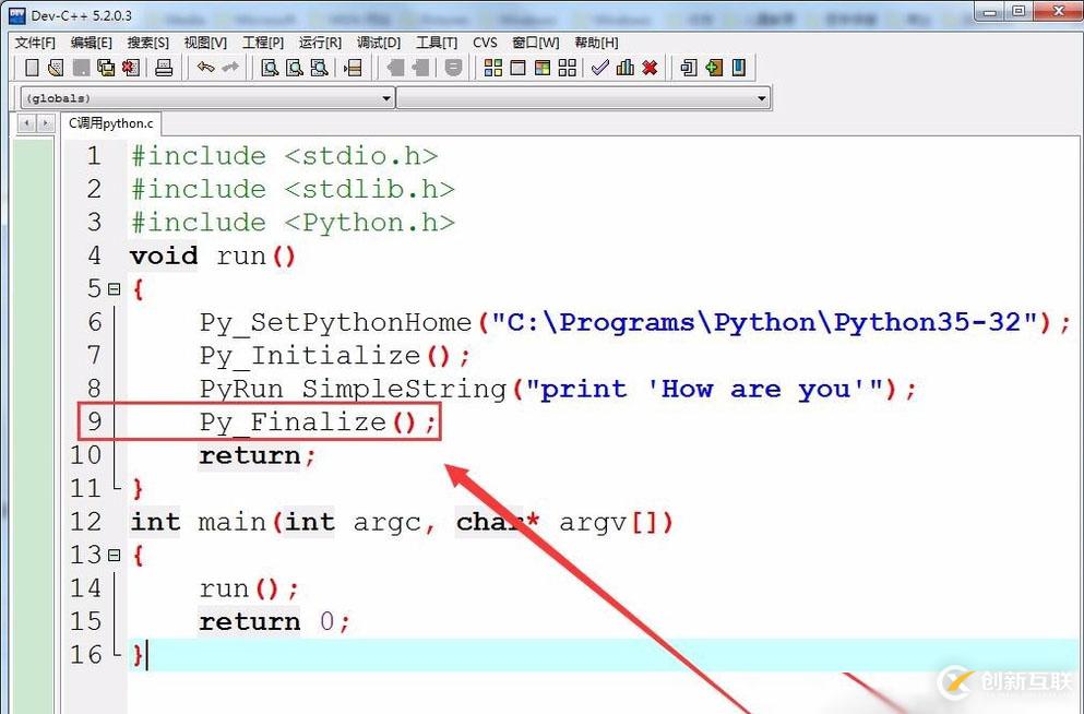 怎么在C語言項(xiàng)目中調(diào)用python