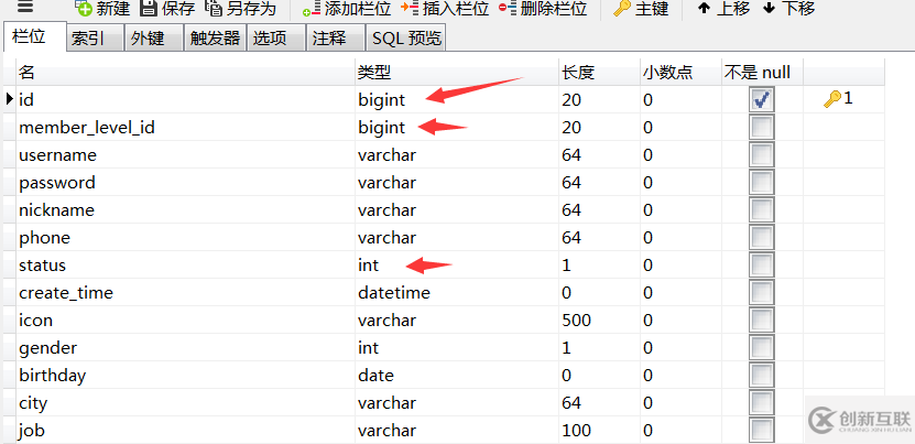 數(shù)據(jù)庫主鍵、外鍵類型為bigint，那么在后臺(tái)應(yīng)該用什么類型的變量定義