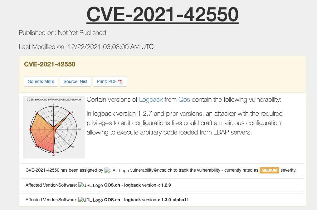 Log4j一波未平，Logback 一波又起！再爆漏洞??！